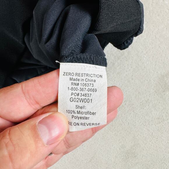 VTG Zero‎ Restriction Jacket Men's Black XL Windbreaker Short Sleeve Super Light - Picture 12 of 12